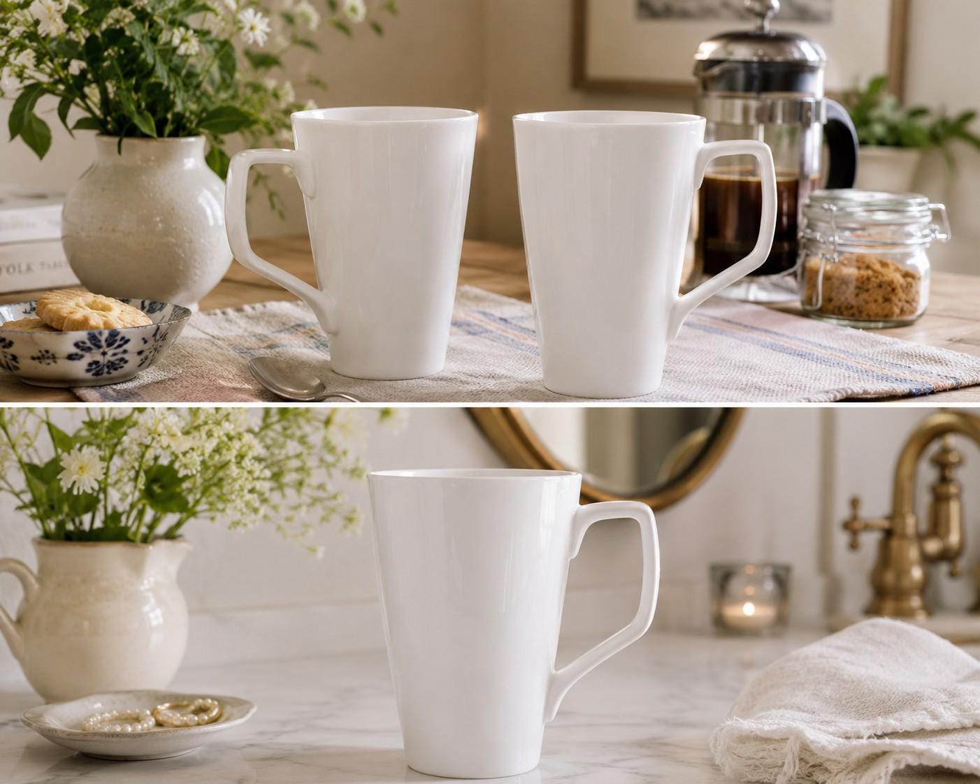 Jumbotasse 600ml porzellan