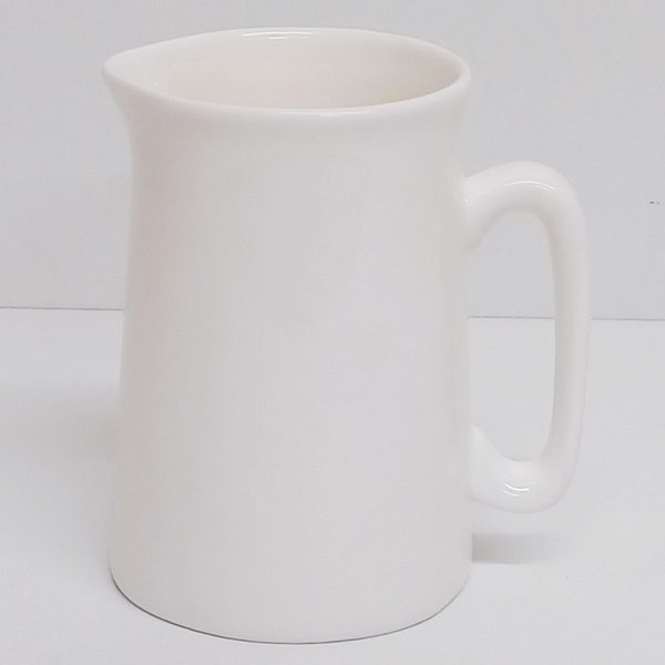 White Jug 1/2 Pint Bone China Simply Plain Pitchers 285 ml UK