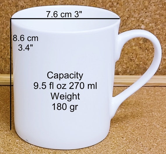 Tazas de porcelana blanca de hueso fino Set de 4 tazas pequeñas de Balmoral  9.5oz 270 ml -  España