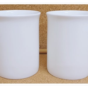 White Mugs Set of 2 Fine Bone China 9 oz Topaz Lightweight Cups