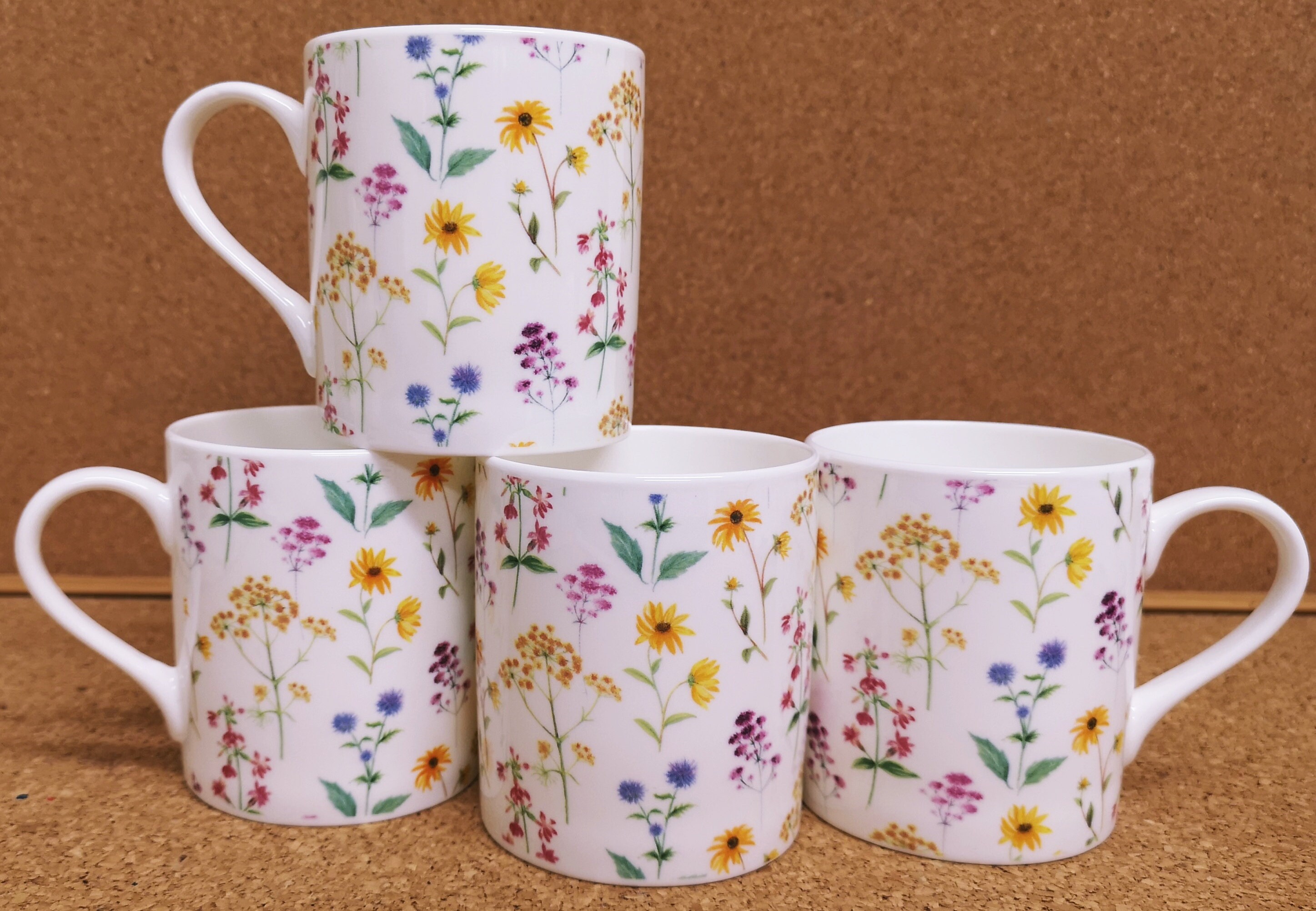 Meadow Flowers Tazas Set de 6 Balmoral Fine Bone China Cups Colorido  Brillante Floral Decorado a mano Reino Unido -  España