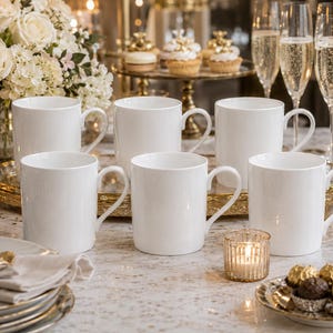 Tall bone china cups