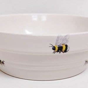 Bijen ovenschaal keramisch versierde hommel 800 ml 27 fl oz kom met de hand gedecoreerd VK