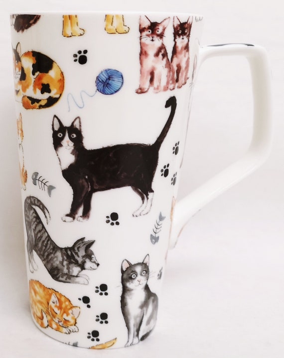 Cats Collage 20oz Mug Fine Bone China Large Jumbo 1 Pint Multi Cat Latte  Coffee Tea Cup Hand Decorated UK -  Canada