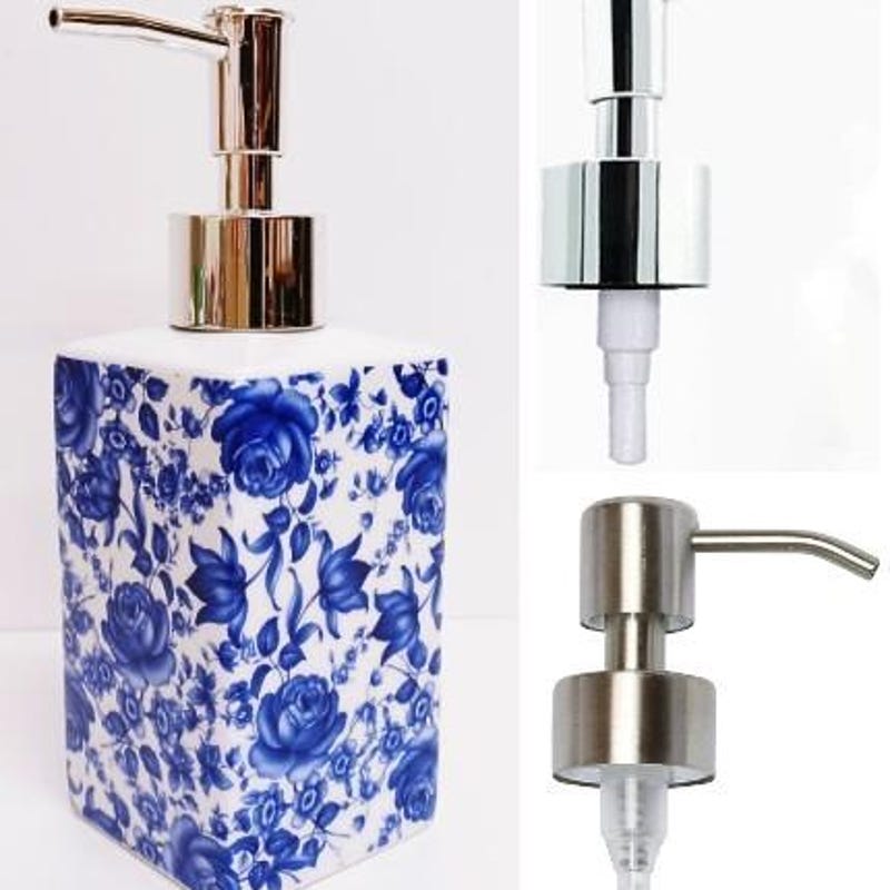 Toile Soap Dispenser in Blue
