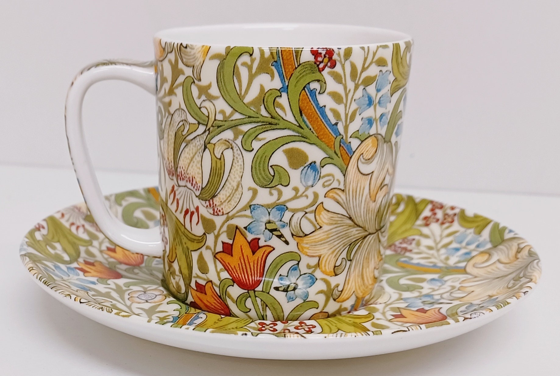 William Morris Golden Lily Set of 2 Espresso Cups 100 Ml 3.5fl Oz