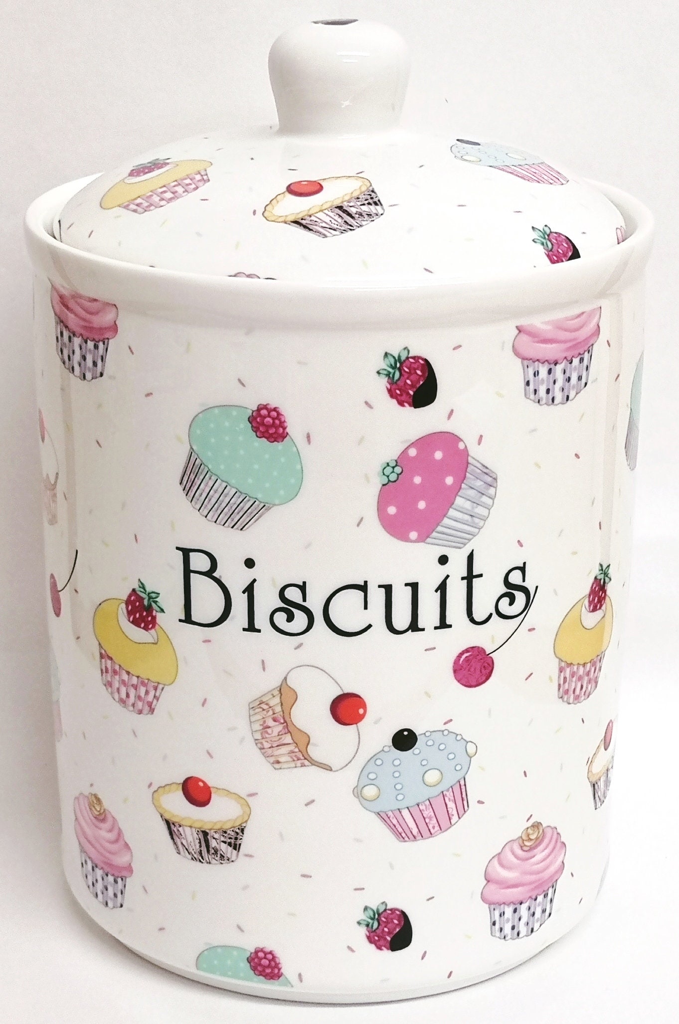 Large Ceramic Cupcake Cookie Jar - Etsy