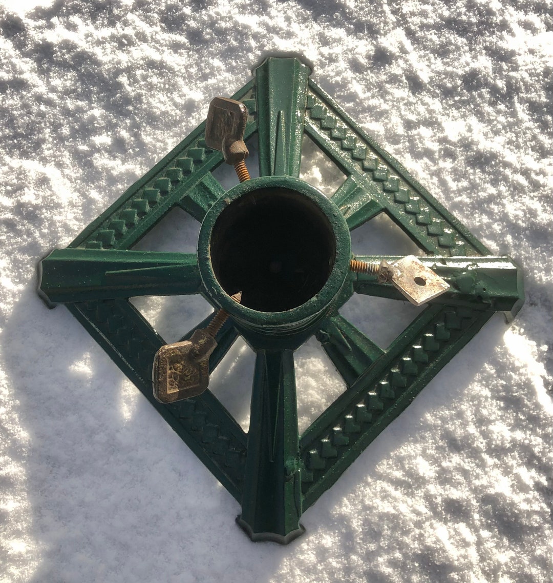 Vintage Christmas Tree Stand Old Cast Iron Stand for a Big Etsy UK