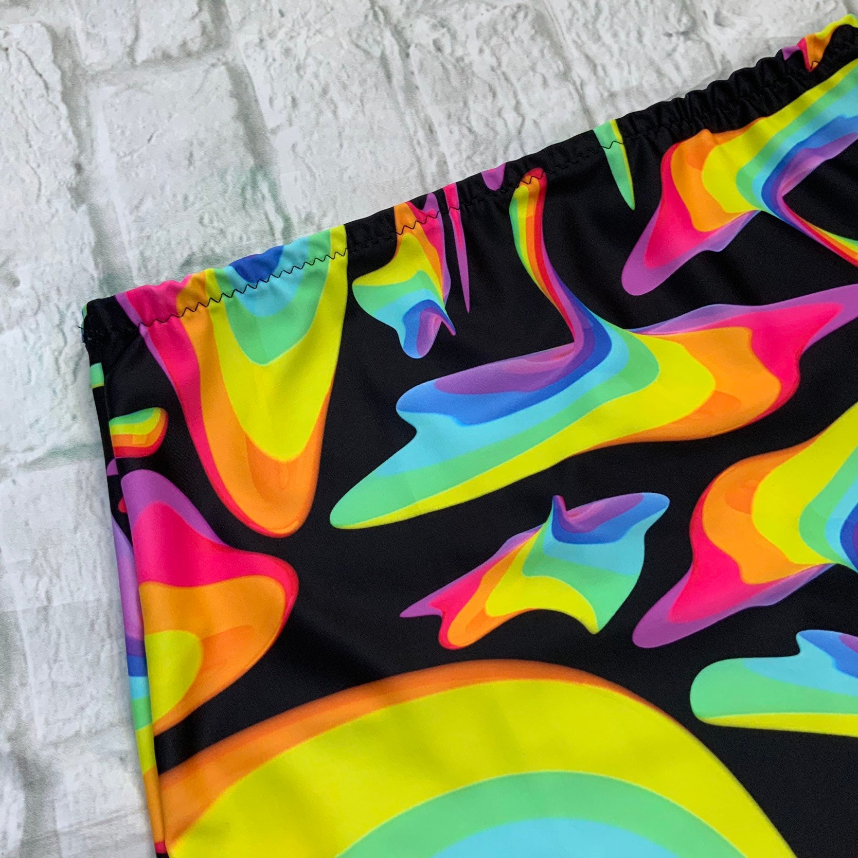 Trippy multi coloured 2 piece set mini skirt and boob tube top | Etsy