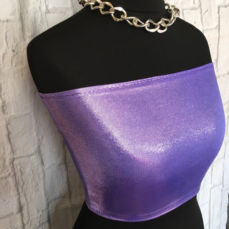 Sparkly lilac boob tube top | Etsy