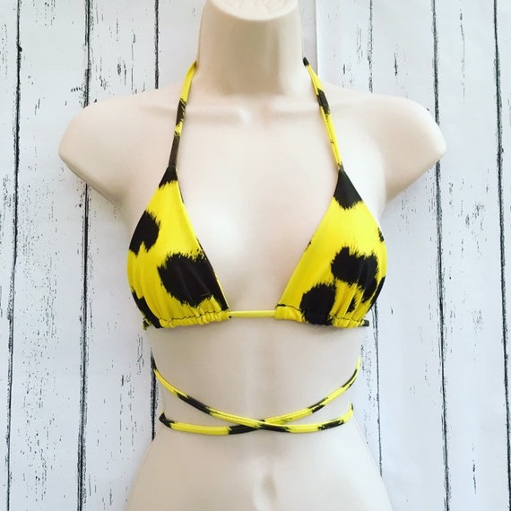 yellow cheetah print top