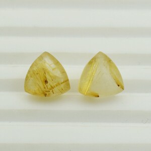 Top Natural Golden Rutile Quartz Cabochon, Golden Rutilated Quartz Gemstone, Rutile Cabochon Loose Gemstone Lot For Making Jewelry