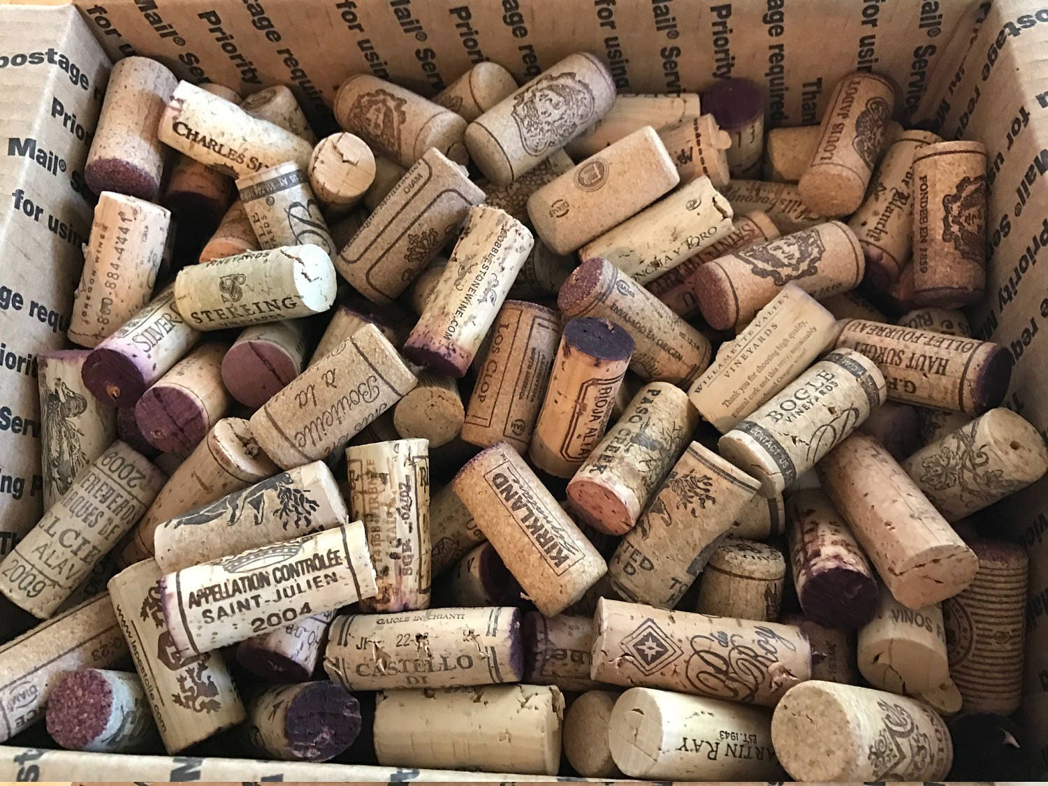 Bulk Used Wine Corks lot of 20 Both Red and White Wine Etsy