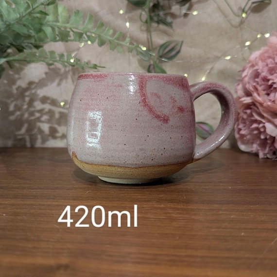 Handmade Pink Ceramic Mug 420ml