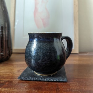 Handmade Dark Blue Ceramic Mug