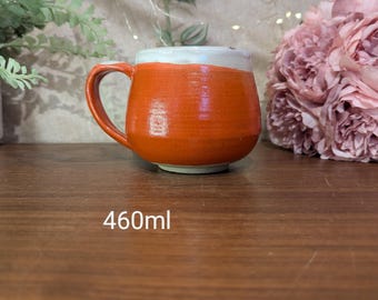 Ceramic Orange and Blue Mug - Etsy 日本