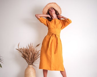 burnt orange summer dress