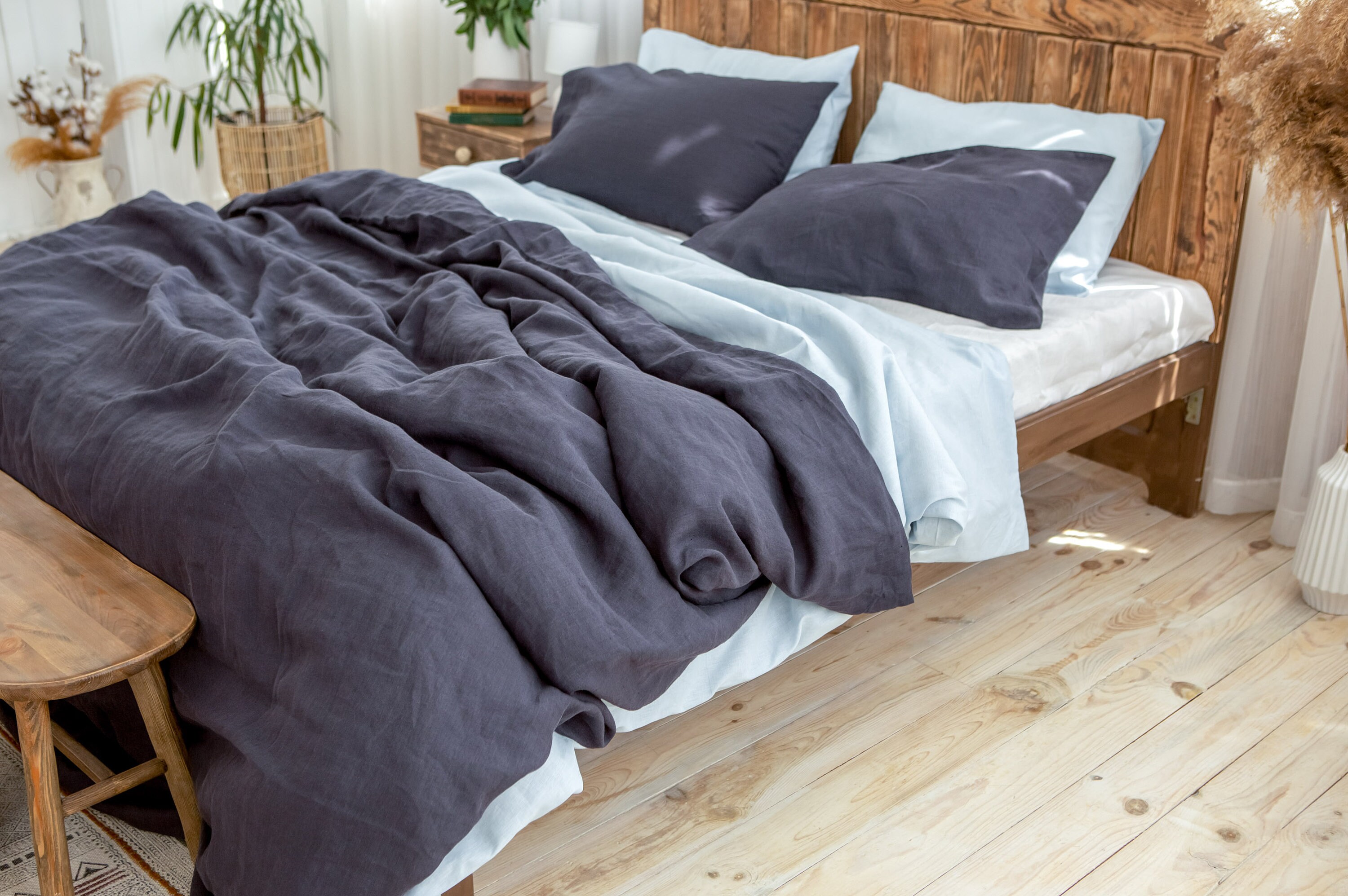 Linen Body Pillow Cover Olive Green Bedding Pillowcases Queen Etsy