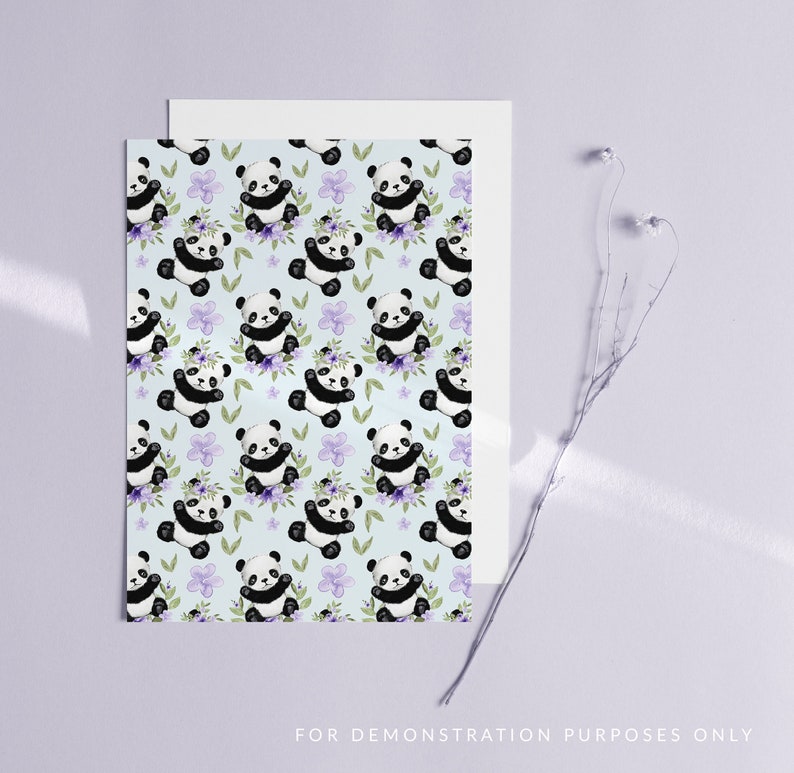 Panda Seamless Pattern Panda Digital Paper Seamless Pattern - Etsy