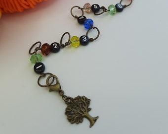 Knitting Row Counter, Row Counter Chain, Knitters Helper, Pattern Reminder for Knitting, Chain Row Counter, Gift for Knitter
