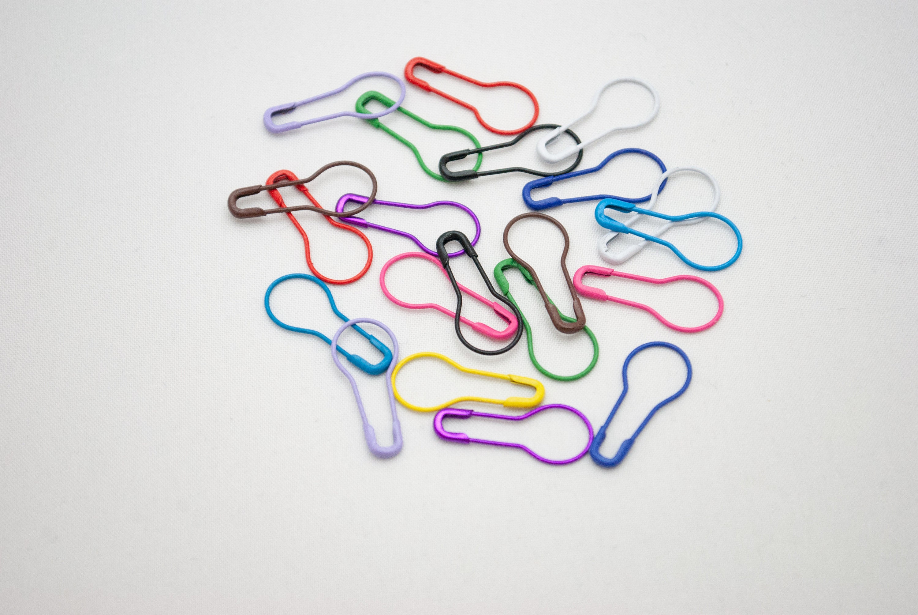20 Multicolored Metal Stitch Markers Knitting Stitch Markers Etsy 日本