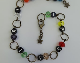 Knitting Row Counter, Row Counter Chain, Knitters Helper, Pattern Reminder for Knitting, Chain Row Counter, Gift for Knitter