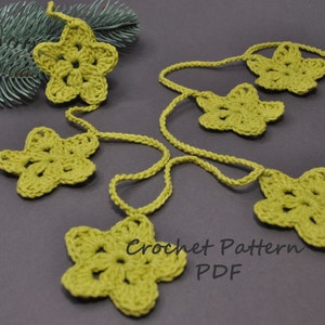 Crochet PATTERN Star Garland, ENGLISH, Christmas garland, Star Bunting, Digital PDF, Crochet Pattern Christmas Decor, Christmas Ornaments
