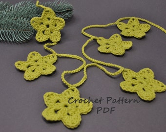Crochet PATTERN Star Garland, ENGLISH, Christmas garland, Star Bunting, Digital PDF, Crochet Pattern Christmas Decor, Christmas Ornaments