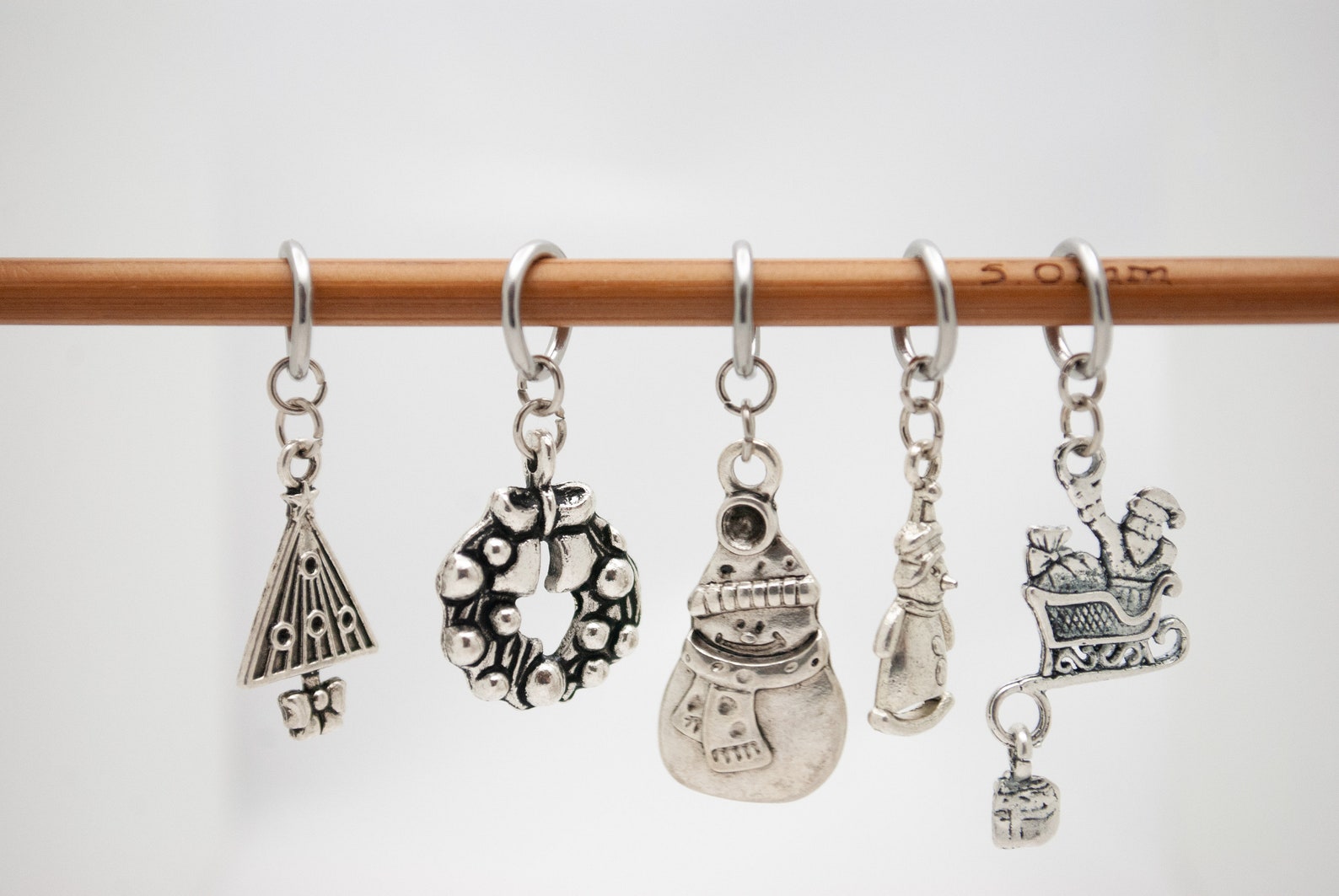 Metal Stitch Markers Knitting Stitch Markers Set of 5 Stitch Etsy