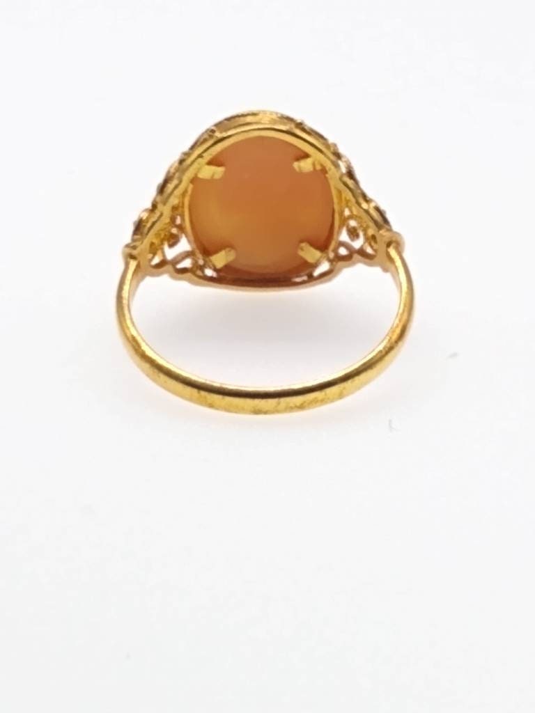 MY CAMEO ROMEO STATEMENT RING GOLD