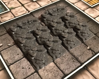 Heroquest 10 x Falling rock trap / Blocked square tile - 3d terrain pieces
