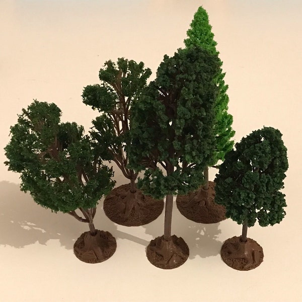 5 x Model Tree roots /  Stumps - tree holders - D&D RPG - Tabletop Scenery - Model railway
