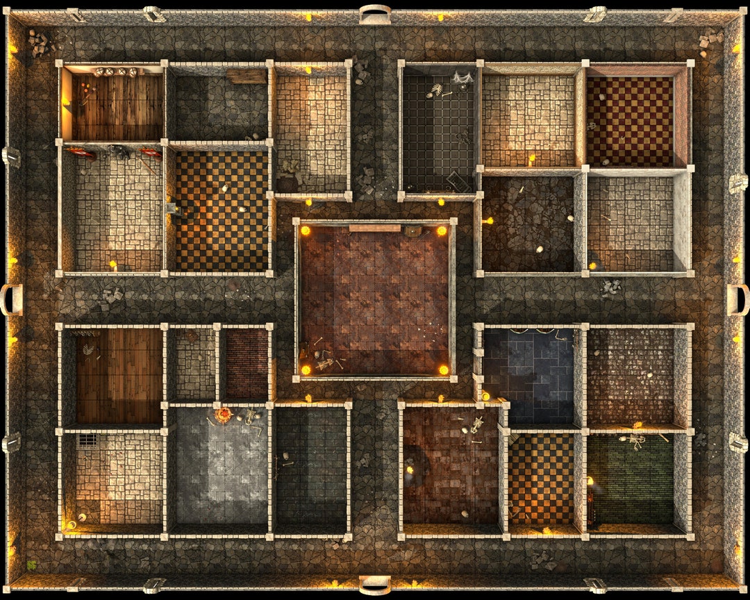 Heroquest 3D Gameboard Double Corridors Print Your Own - Etsy