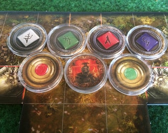 Descent 2e Board Game Clear Plastic Token Protectors - Pack of 20