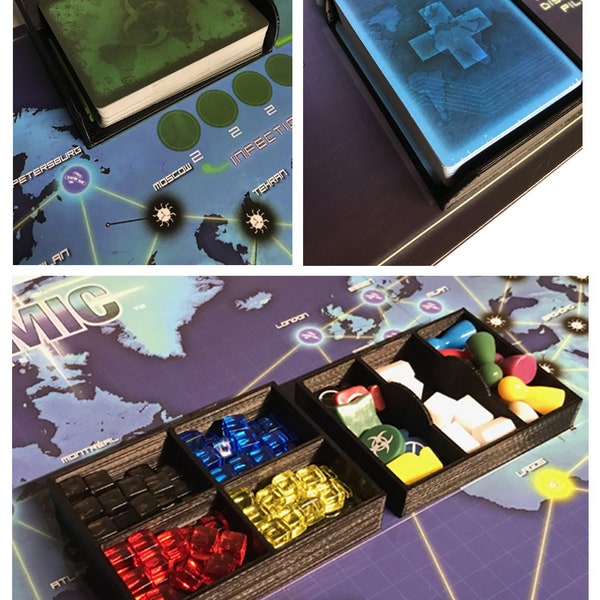 Pandemic Board Game Card en Token houder Trays