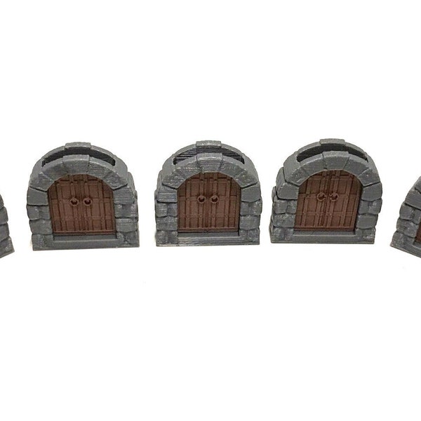 5 doubles portes de donjon avec porte amovible - 50 mm x 50 mm - HeroQuest - RPG de table
