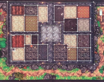 Heroquest Custom Board Game Fabric Mat 48" x 24" 3D