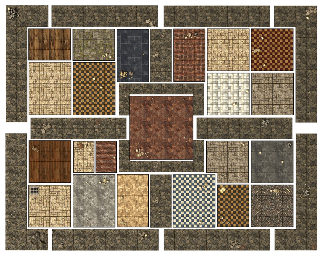 Modular Heroquest Double Corridor Tile Set Board - Print &amp; Play - Etsy
