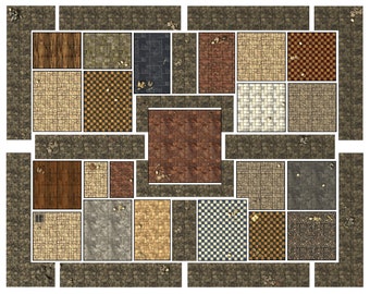 Modulares HeroQuest Double Corridor Tile Set Board - Print & Play