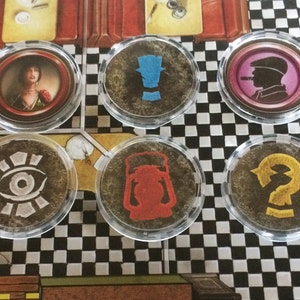 Mansions of Madness 2e Clear Plastic Token Protectors - Pack of 20