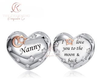 Nan Charm Bracelet Pandora Nanna Angel Wings Charm Love Heart