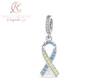 Down Syndrome Awareness Ribbon Charm Genuine 925 - Etsy Australia