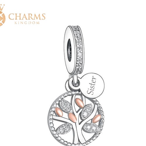 Sister Family Tree Charm Genuine 925 