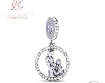 Mum to be Charm Genuine 925 Sterling Silver  - New Baby Girl / Boy Gift for Mum