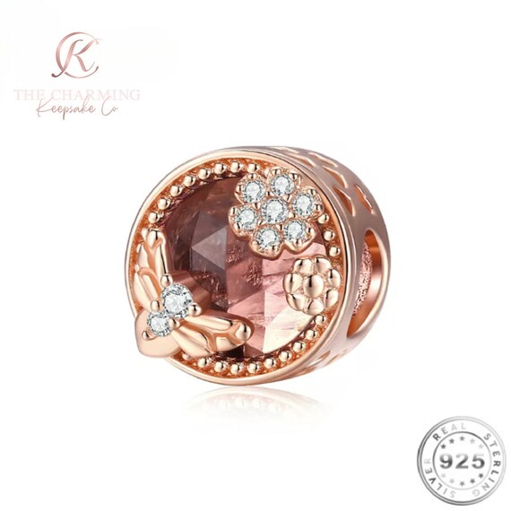 Rose gold bee sale charm