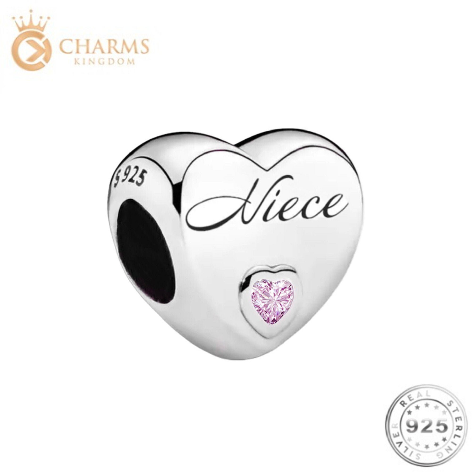 Niece Heart Charm Genuine 925 Sterling Silver Fits Pandora Etsy
