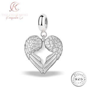 Angel Wings Charm Genuine 925 Sterling Silver