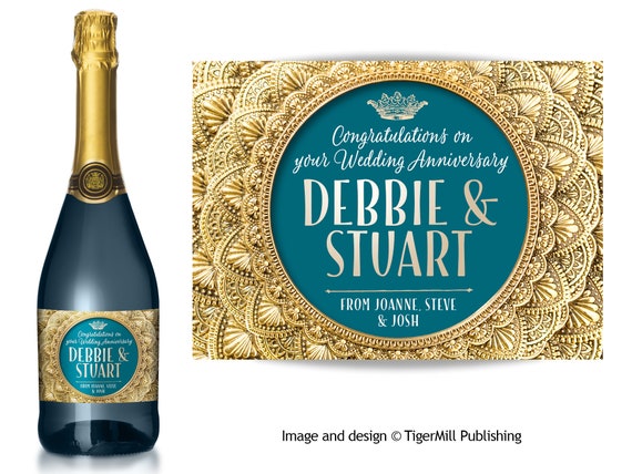 Etiquette De Champagne Personnalisee Or Vert Etsy Etiquette De Champagne Personnalisee Or Vert Etsy