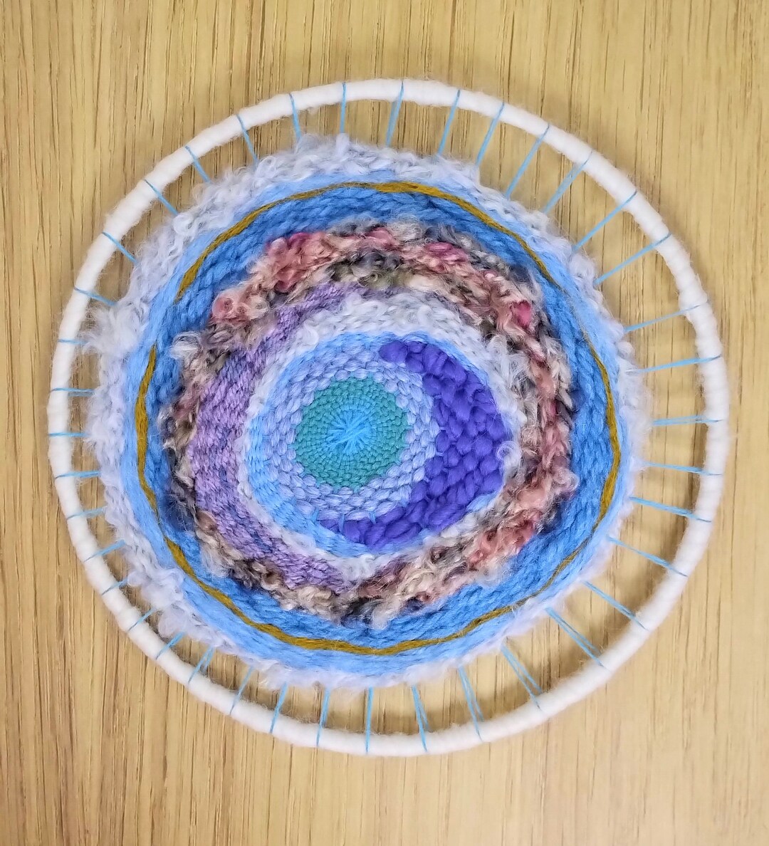 Hand Woven Circular Wall Art, Circle Weaving, Woven Wall Decor Etsy