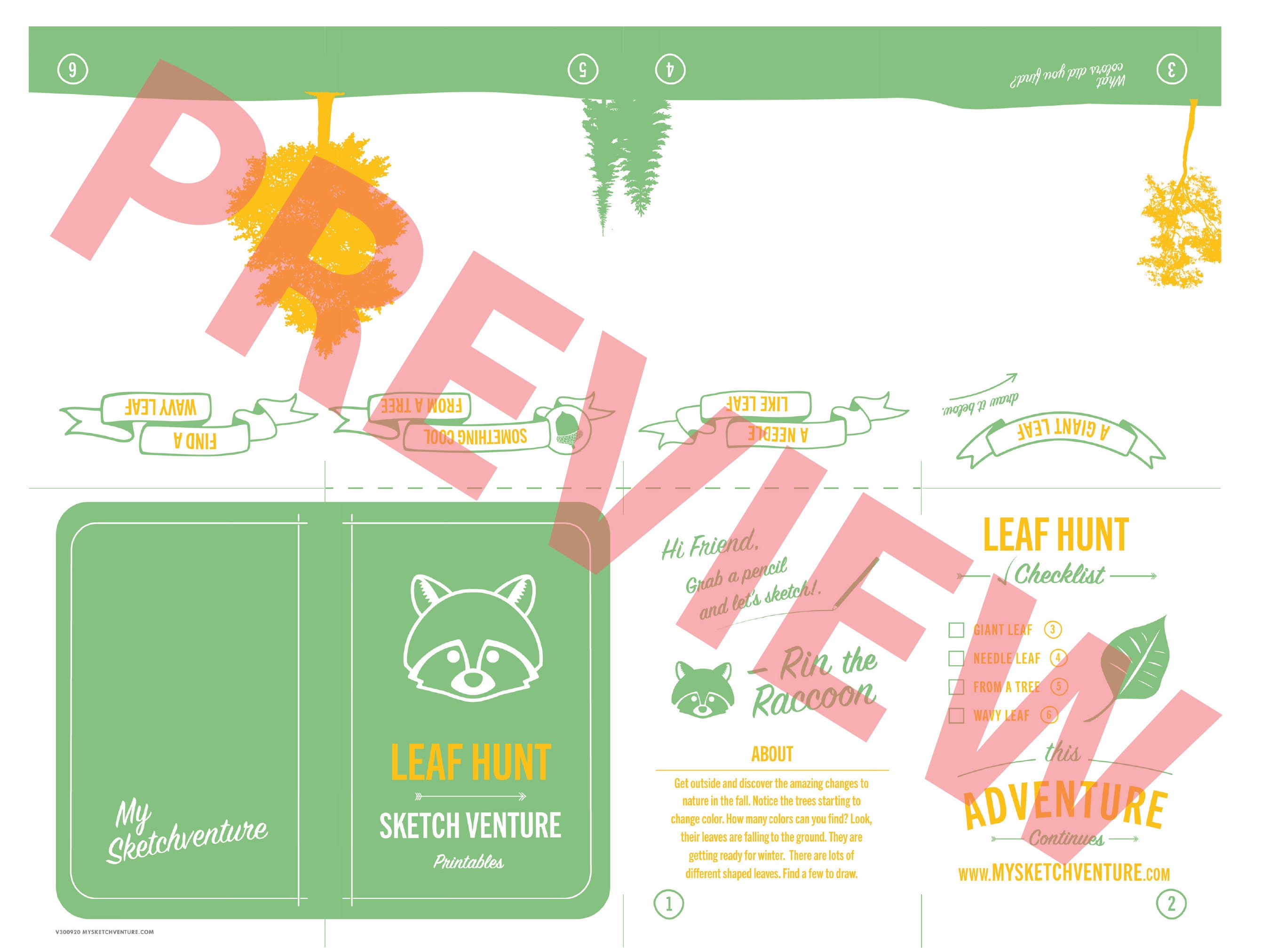 Fall Idendification Printable Fall Nature Sketch Booklet - Autumn Leaf Identification ...